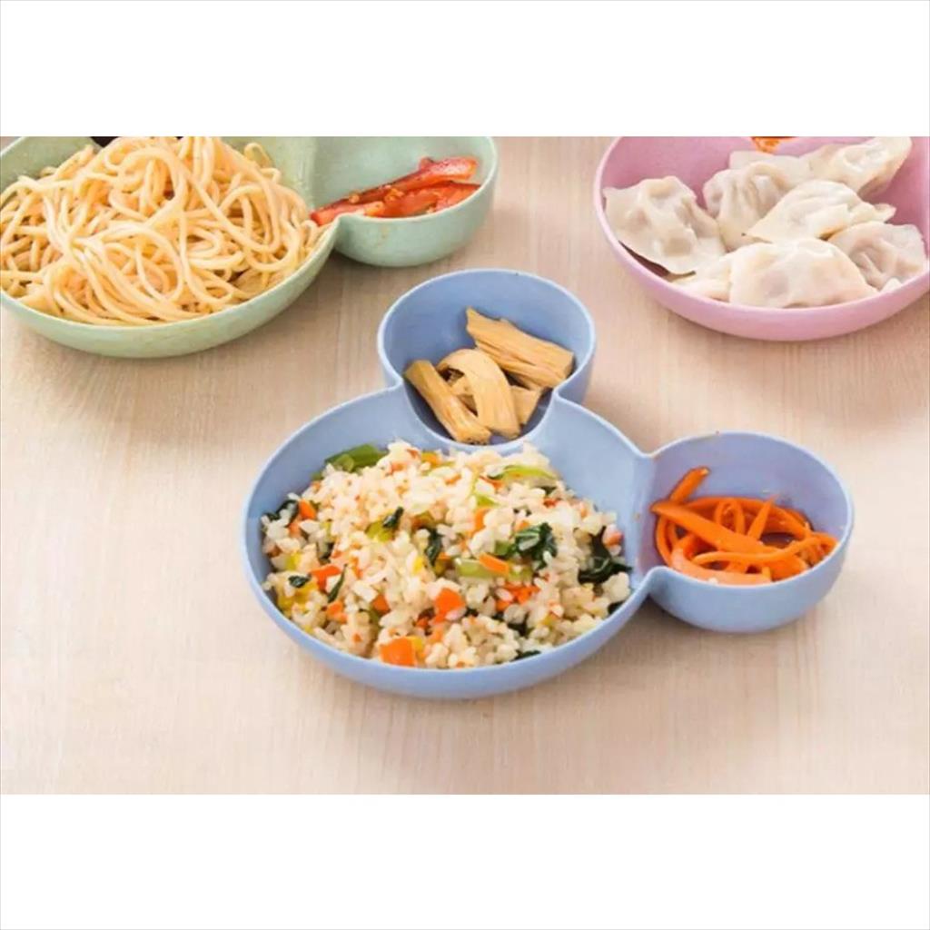 OTS 1.021 - Mangkuk Makan Anak Bentuk Karakter Mickey Wadah Tatakan Snack Buah Sayur Anti Pecah Feeding Bowl For Kids