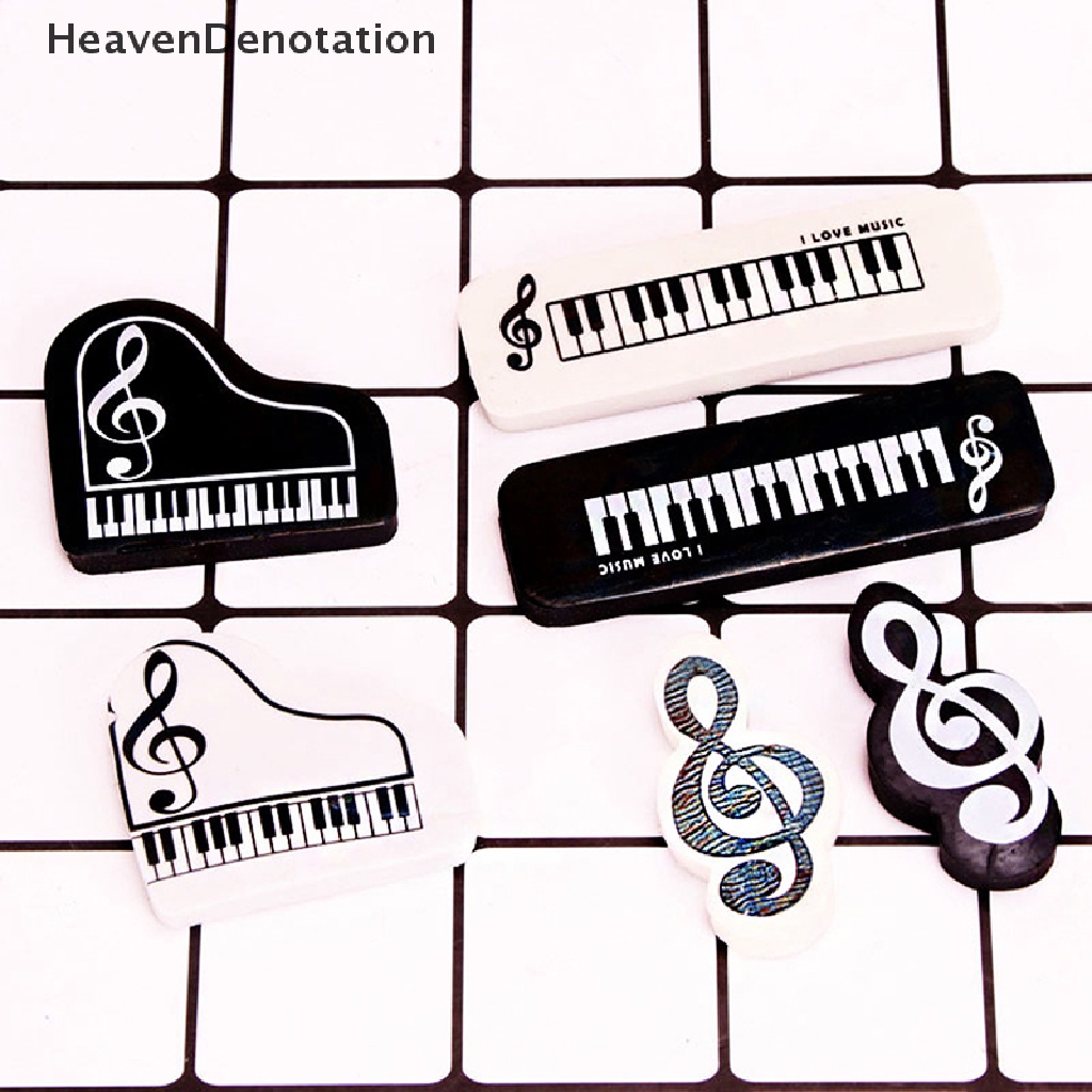 [HeavenDenotation] 3pcs/set Kreatif Piano Notes Karet Penghapus Pensil Siswa Sekolah Alat Tulis Koreksi Perlengkapan Untuk Hadiah Anak-Anak HDV