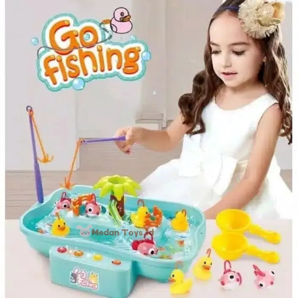 Medan Toys - Mainan Pancing Go Fishing Game Bebek Bisa Diisi Air FU1116 / Mainan Pancing Ikan