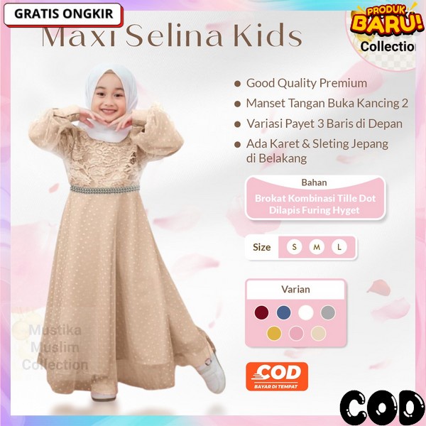 Baju Gamis Anak Perempuan Fashion Muslim Anak Perempuan Kekinian Terbaru 2023 Ghamis Anak Cewek Impo
