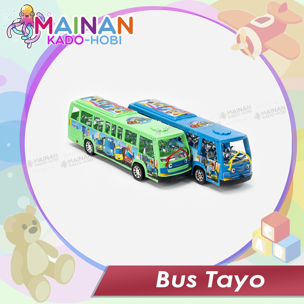 MAINAN ANAK KADO LAKI MINIATUR DIECAST PULLBACK LITTLE BUS SEKOLAH TAYO