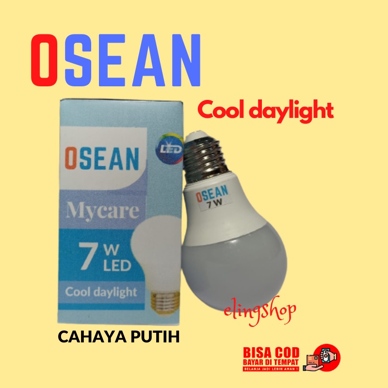 Lampu LED 7 Watt Putih Terang Murah OSEAN