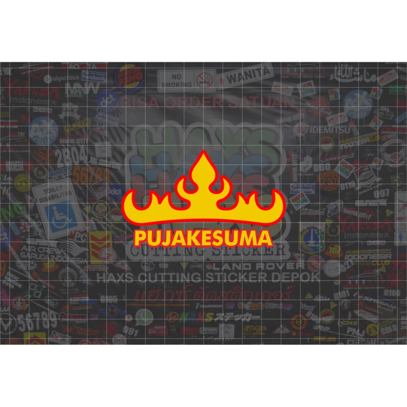 Cutting Sticker Pujakesuma Ukuran 8,5 Cm Buat Spakbor Motor