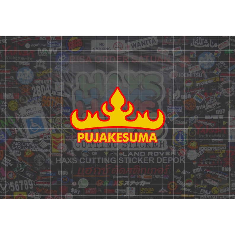 Cutting Sticker Pujakesuma Ukuran 8,5 Cm Buat Spakbor Motor