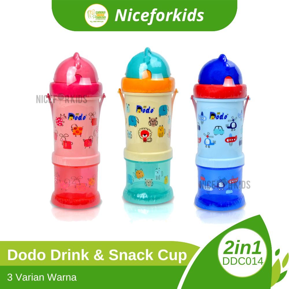 Dodo Drink and Snack Cup 2 in 1 / Botol Minum dan Wadah Cemilan