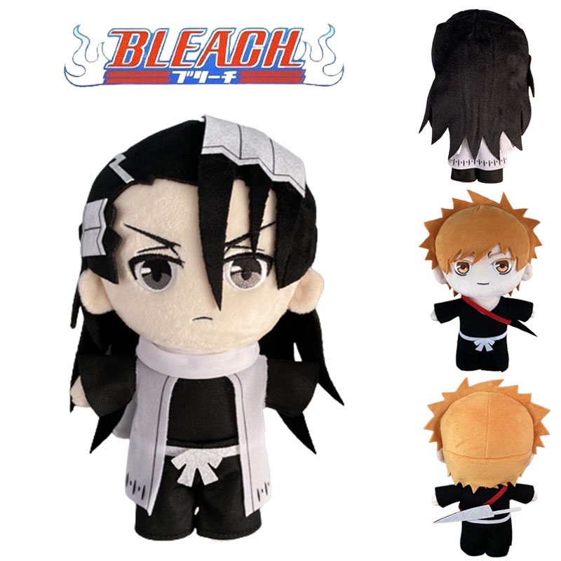 Anime 20cm Kurosaki Ichigo Kuchiki Byakuya Plush Toys Bleach Dolls Kids Xmas Birthday Gifts