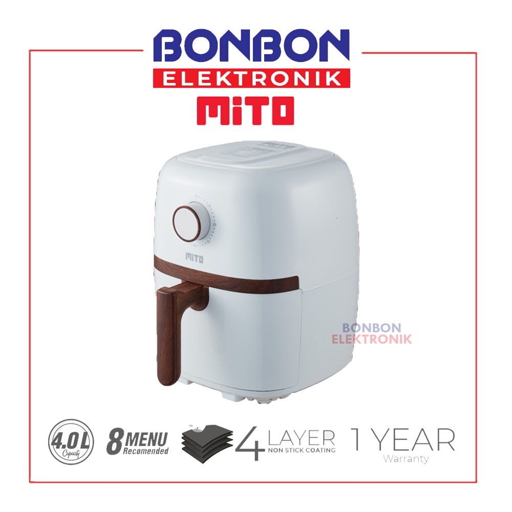 Mito Air Fryer Black Wood AF5 4L 800 watt / AF5 Happy Fry