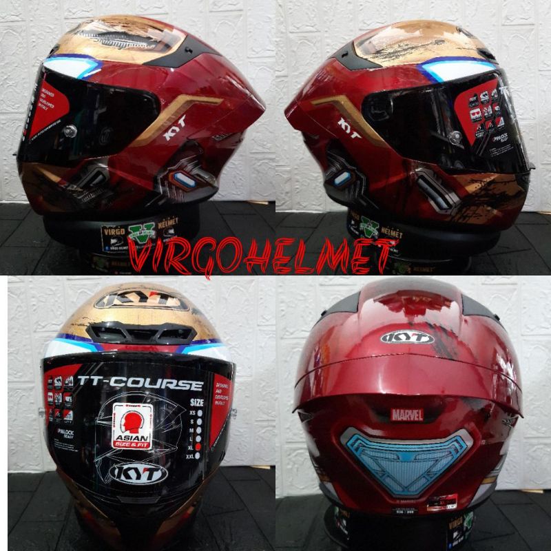 HELM KYT TT COURSE MARVEL FLAT IRONMAN