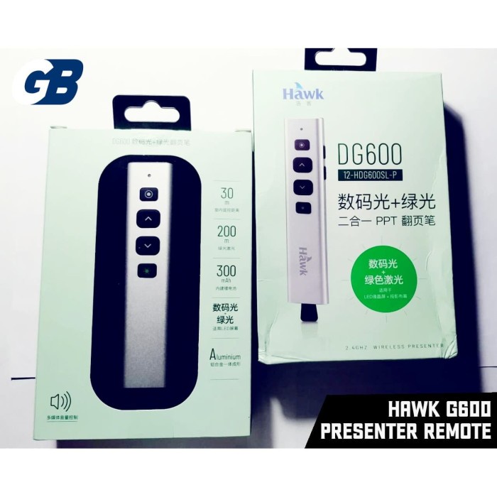 

[[JNT COD]] HAWK G600 Spotlight Magnifier Green Laser Wireless Presenter Pointer