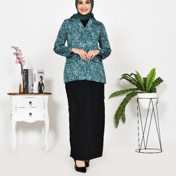 Bisa Cod - Baju seragam batik pkk seragam PKK hijau full furing batik pkk seragam pkk nasional baju 