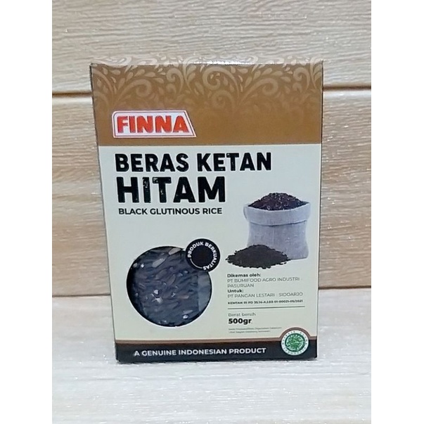 ✔MURAH Beras Ketan Hitam Merk Finna 500gr / Ketan Hitam