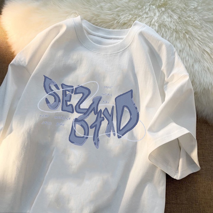 RDGF official shop  2023 versi Korea baru  kemeja leher bulat