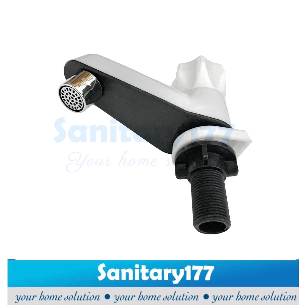 Kran wastafel jumbo PVC Plastik bulat JB- keran air cuci tangan sink washtafel putih abs murah tebal
