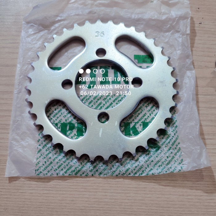 GIR GEAR BELAKANG KAWASAKI KAZE 36T-428