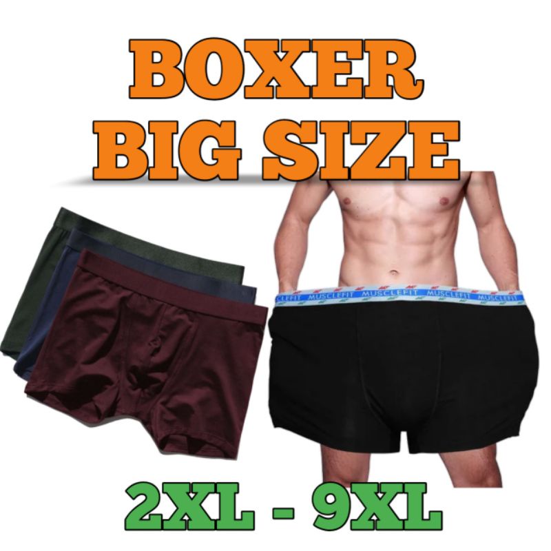 BOXER BIG SIZE // CELANA DALAM BOXER JUMBO // BIG SIZE BOXER // XL, 2XL, 3XL, 4XL, 5XL, 6XL, 7XL, 8X