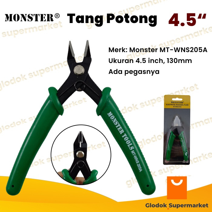 Tang Potong 4.5 inch Monster Electrical Diagonal Plier 130mm MT-WNS205A