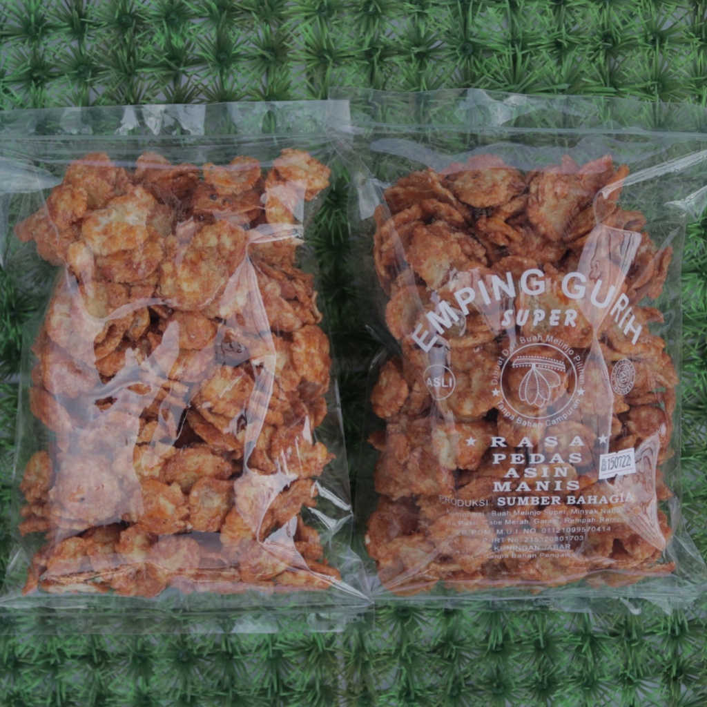 

Emping Gurih Super Pedas Asin Manis 250gr