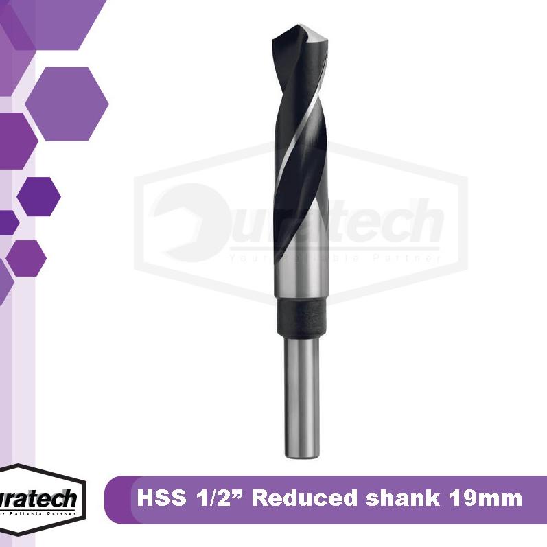 ♬ Mata bor besi mesin bor tangan 19mm / Mata bor reduced shank 1/2inch size 19 mm Benz Werkz ◌