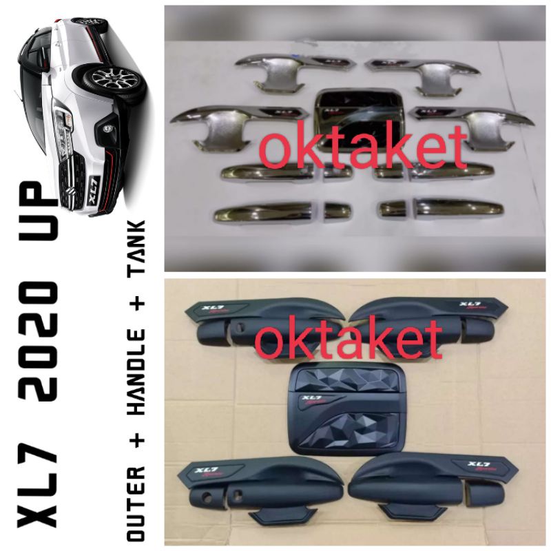 paket outer handle tank cover suzuki XL7 2020 2023  hitam chrome