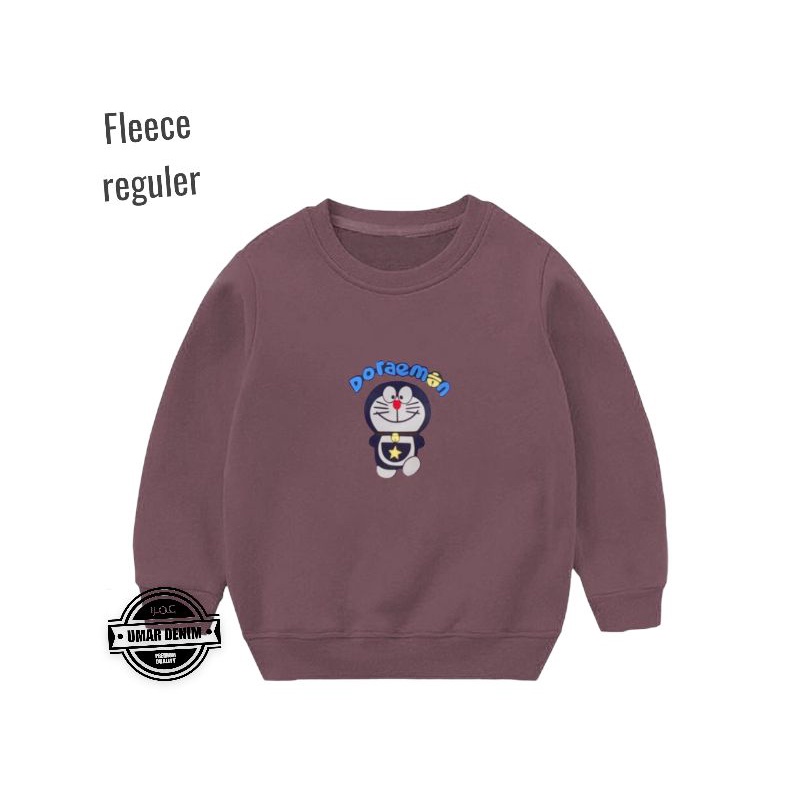 Crewneck Anak Laki laki - Perempuan 1-4 Tahun Motif Karakter Doraemon Lucu