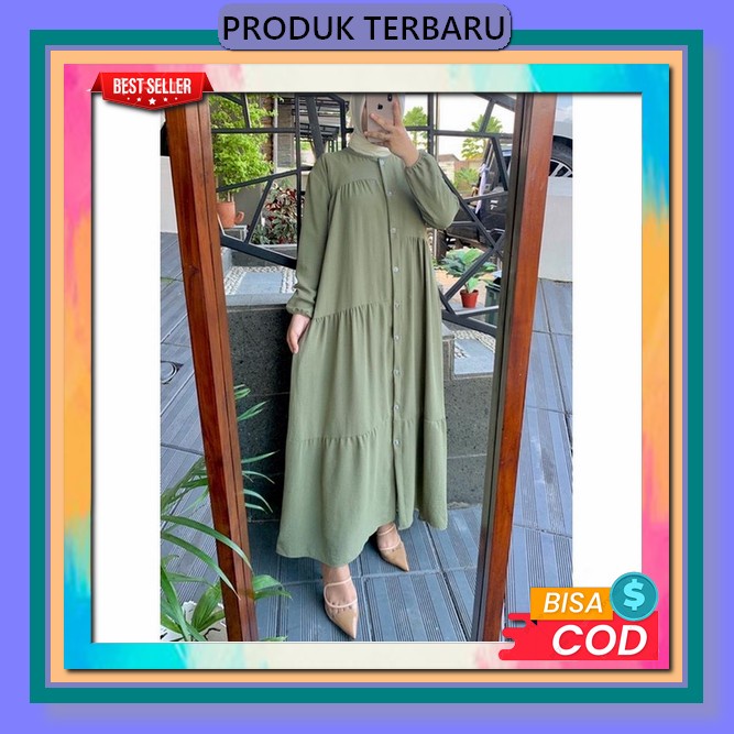 Gamis Payet Mutiara Impor Terbaru / Ansori Dress Ceruty Babydoll Aplikasi Swaroski Mutiara Tali Ping