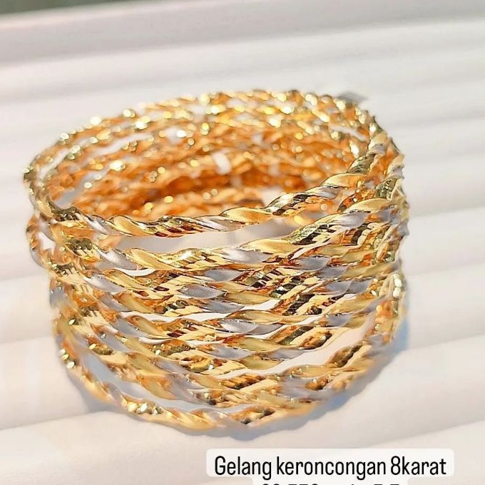 Gelang keroncong emas Jakarta kadar 375%
