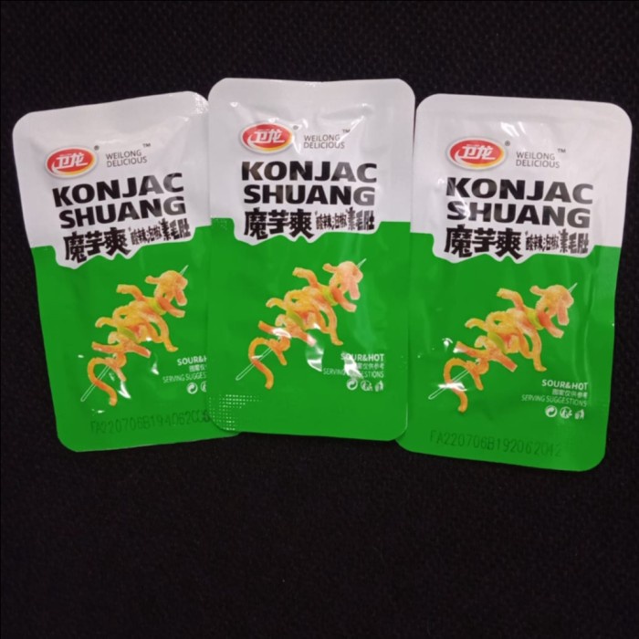 Weilong Snack Konjac Shuang Snack China Mo Yu Shuang isi 6 Sachet 50gr