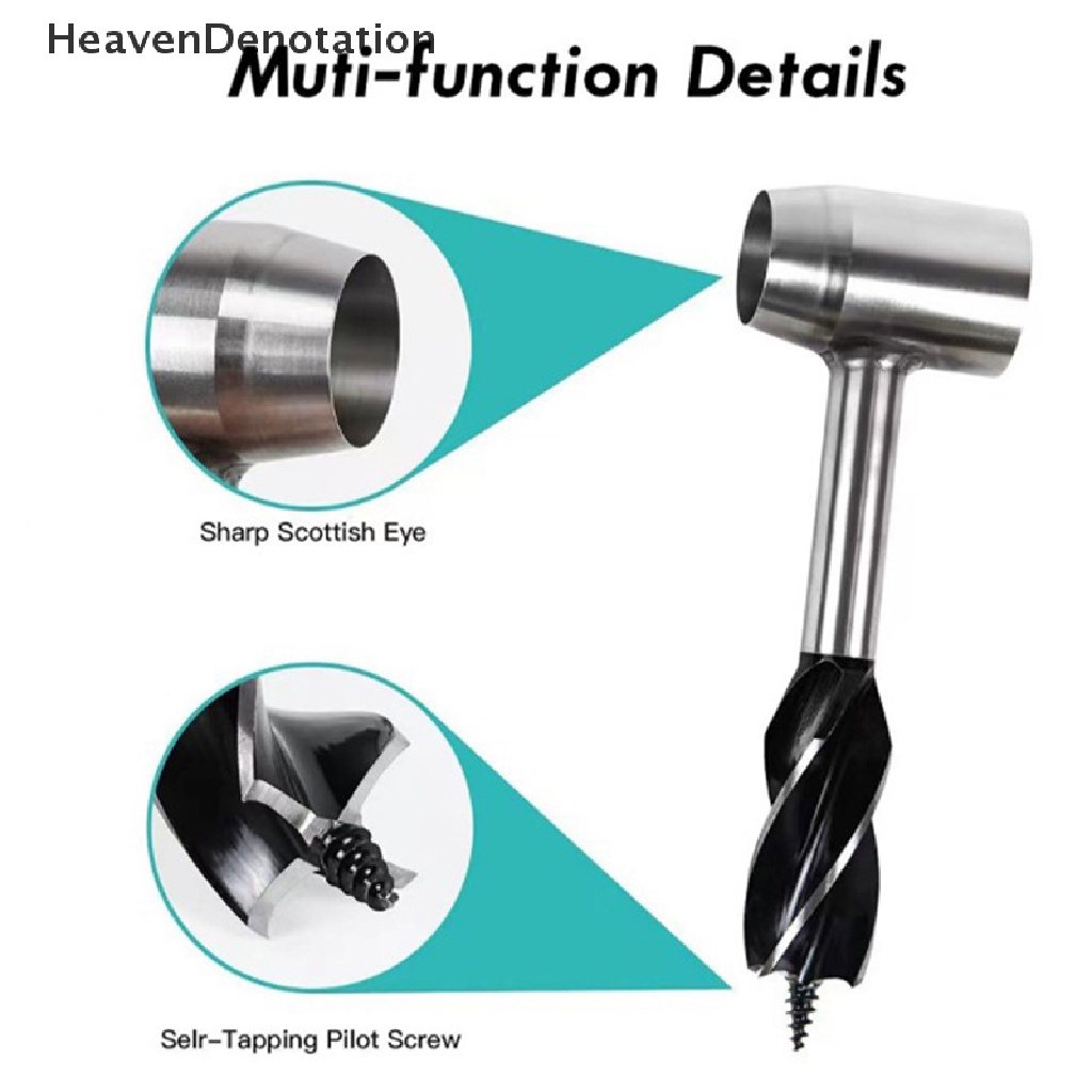 [HeavenDenotation] Auger Mata Bor Outdoor Survival Punch Tool Camping Bushcraft Pembuat Lubang Manual Kunci Pas Kayu Drill Core Woodworking HDV