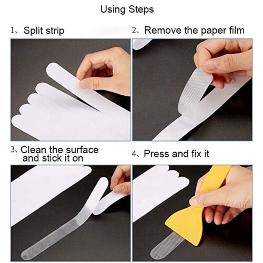 24pcs Stiker Grip Mandi Anti Slip Strip Shower Non Slip Pad Flooring Tape Mat Safety