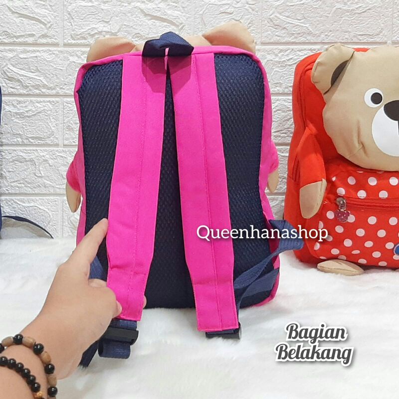 New Tas Ransel Anak Kepala Bear 282