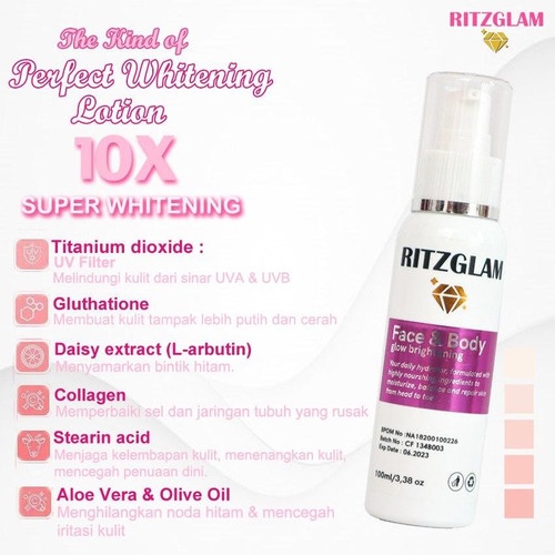 RITZGLAM FACE N BODY GLOW BRIGTENING LOTION - LOTION WHITENING