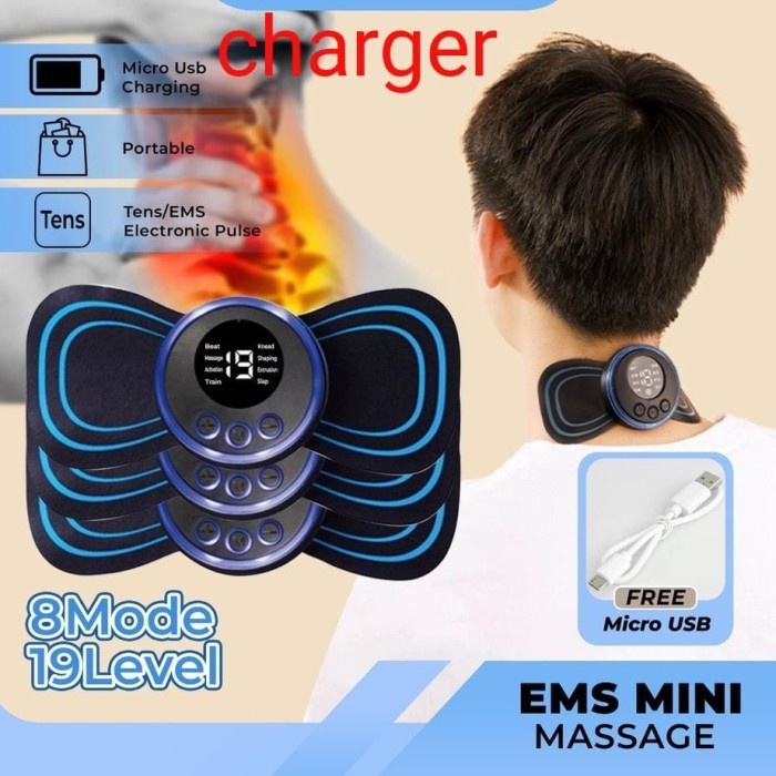 Alat Terapi Pijat Elektrik Portabel Punggung Perut Pengencang Bokong - Terapi Leher