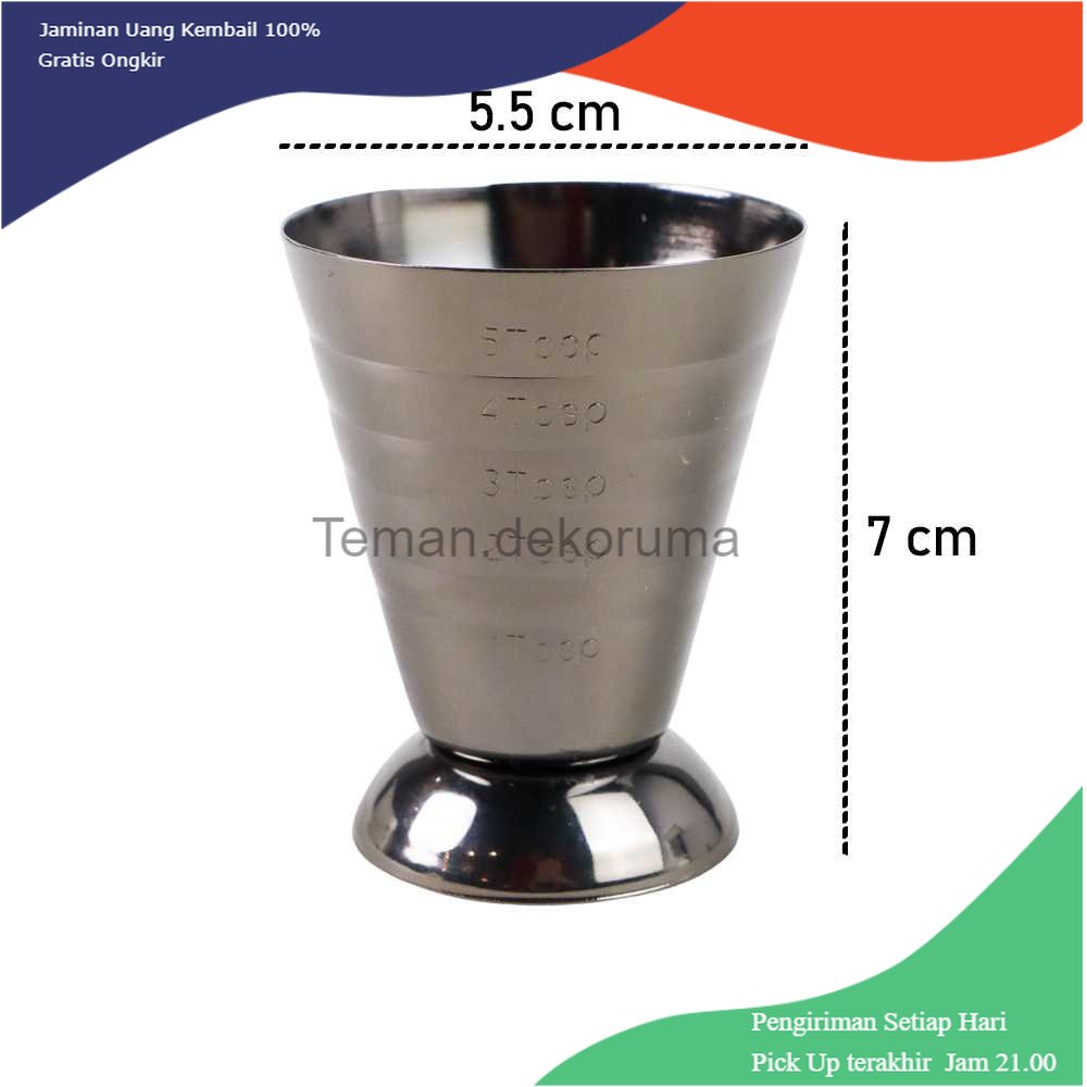 TD - DPR GeweYeeli Gelas Ukur Bartender Multilevel Jigger Bar 3in1 75ml - SS304