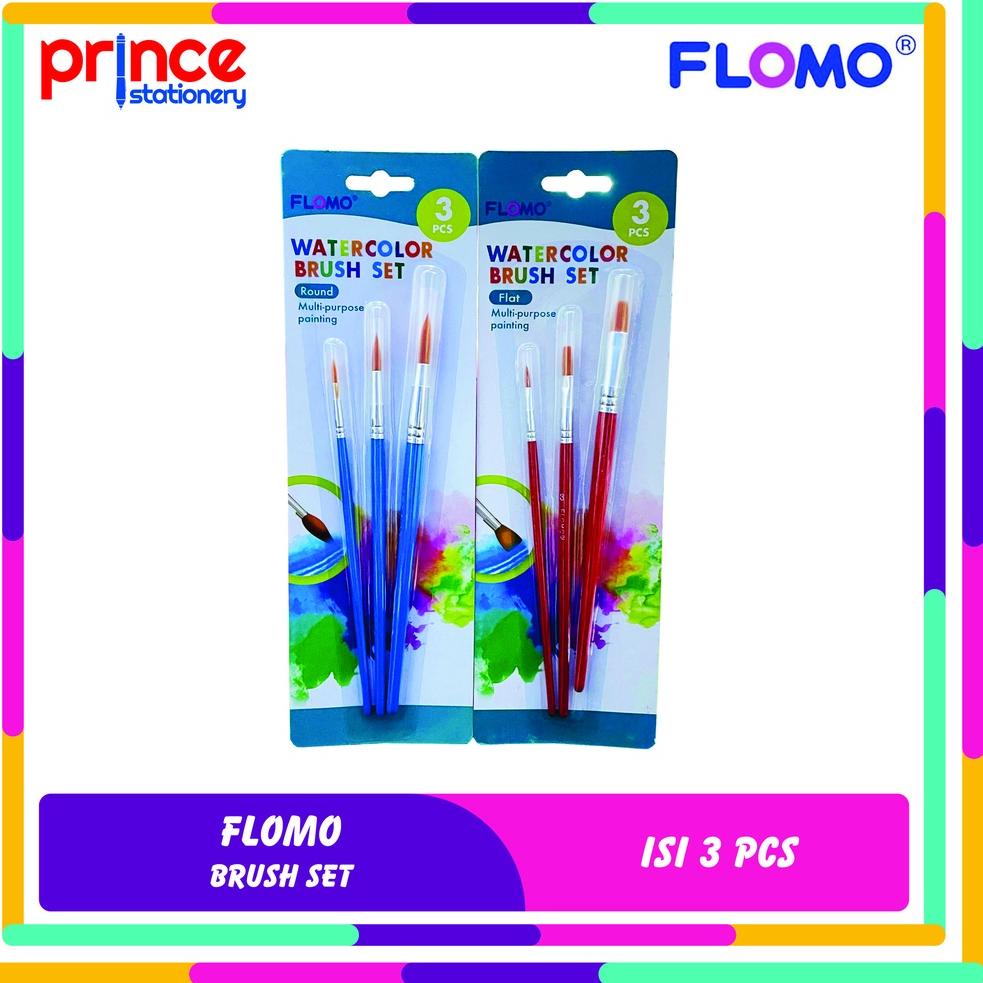 

D32 FLOMO WATERCOLOR BRUSH SET ISI 3 PCS TERBAIK ㆈ