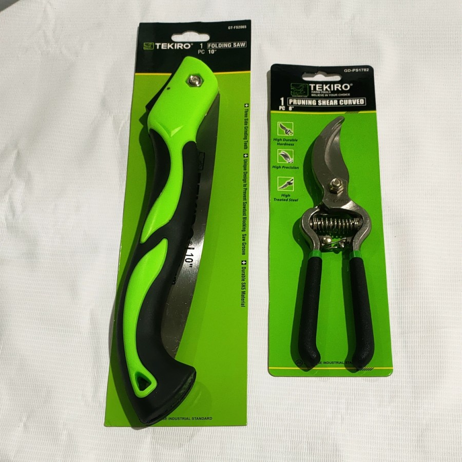 Gunting Tanaman Dan Gergaji Tanaman TEKIRO - Gunting Dahan Bengkok Dan Gergaji Dahan Tekiro OROGONAL