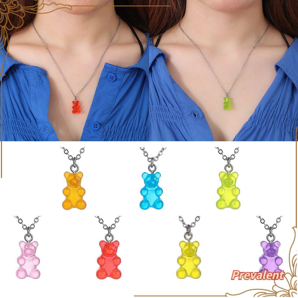 Preva Resin Beruang Charms Gadis Hadiah Fashion Wanita Gelang Beruang Liontin