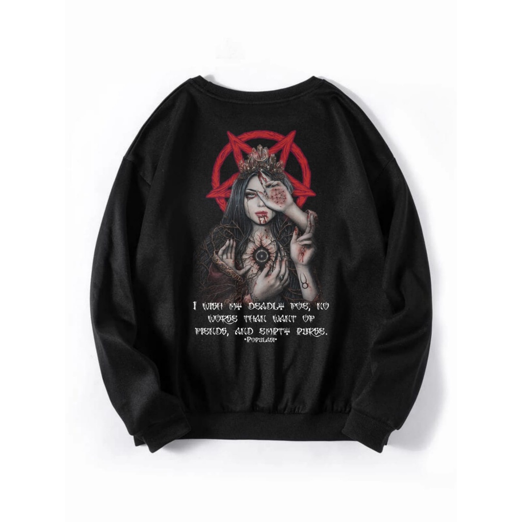 Cavenza Crewneck Motif Satanic empety Purse