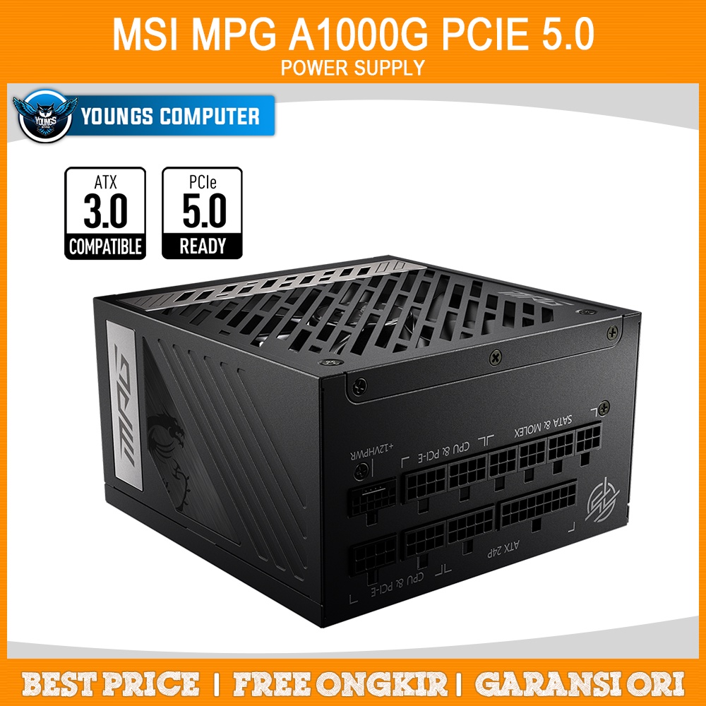 PSU MSI MPG A1000G PCIE 5.0 |Power Supply 1000W 80+ Gold Modular PCIE5