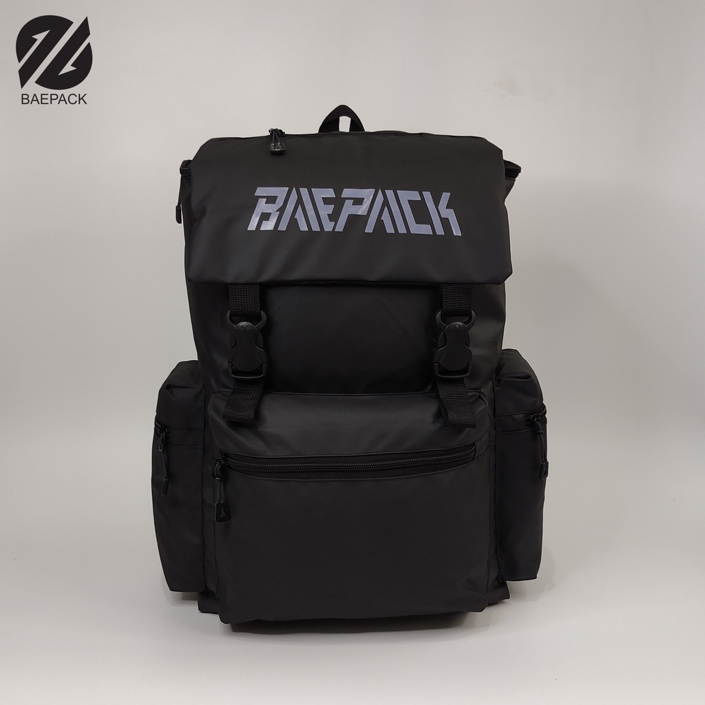 Tas Gunung Traveling Camping Sekolah Anti Air Waterproof Roger Hitam Original Baepack / Tas Cowok Pria / Tas Wanita Perempuan / Tas Lokal Bandung / Tas Multifungsi