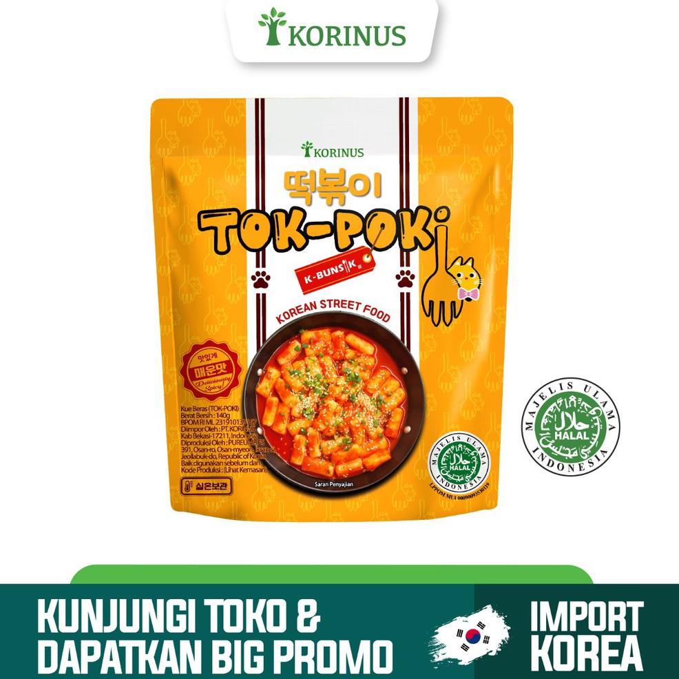 

『MPD』 Korinus K - Bunsik Tokpoki / Tteokbokki / Toppoki / Tok-Poki Pedas instan Halal MUI