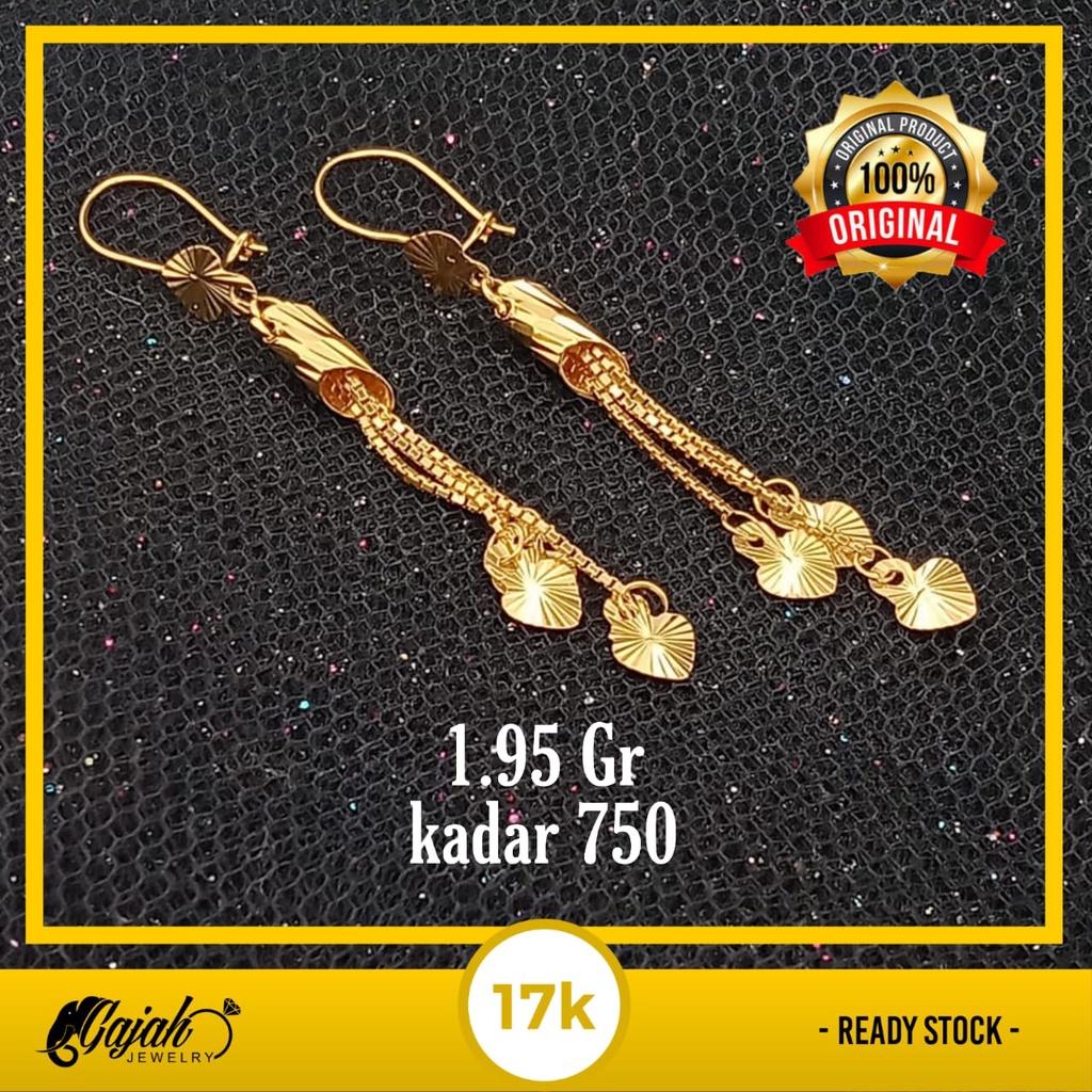 Anting emas 17k - 1.95 gr kadar 750 - 4224