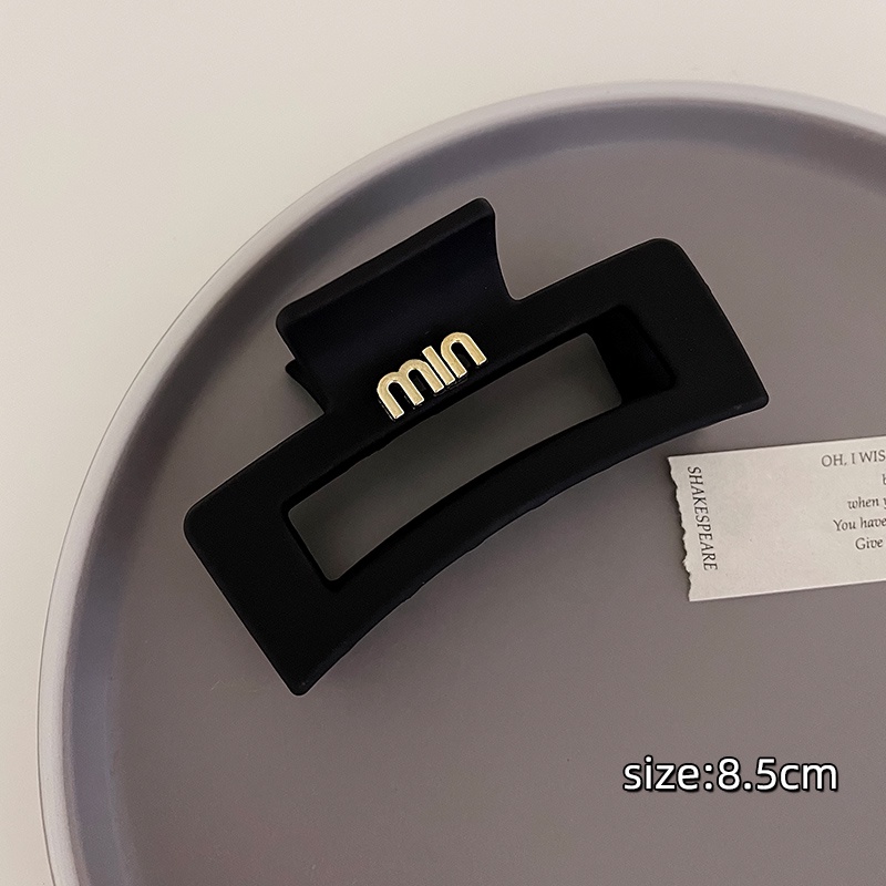 Klip Rambut Besar Hitam Sederhana Perempuan Kepala Belakang Plat hair grip volume Rambut multi -shark Klip Hiasan Kepala