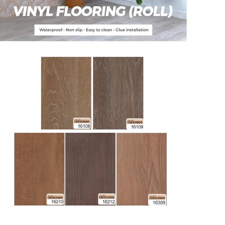 ❊ Vinyl Lantai Motif Kayu / Vinyl Sheet Crescendo / Vinyl Lantai Meteran ✱