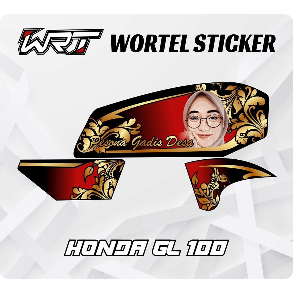 Striping GL100-Stiker Hologram Decal Motor GL 100 Hijab