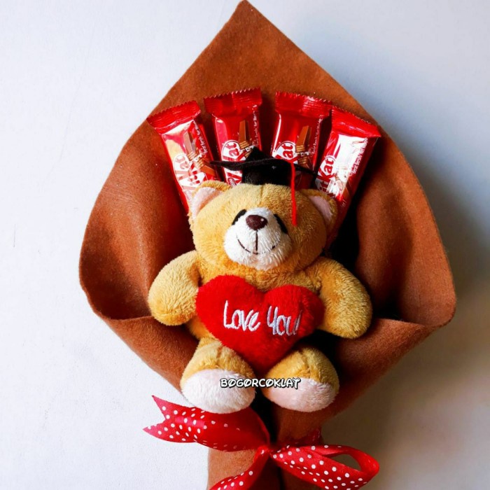 

*****] Buket Teddy KitKat Graduation