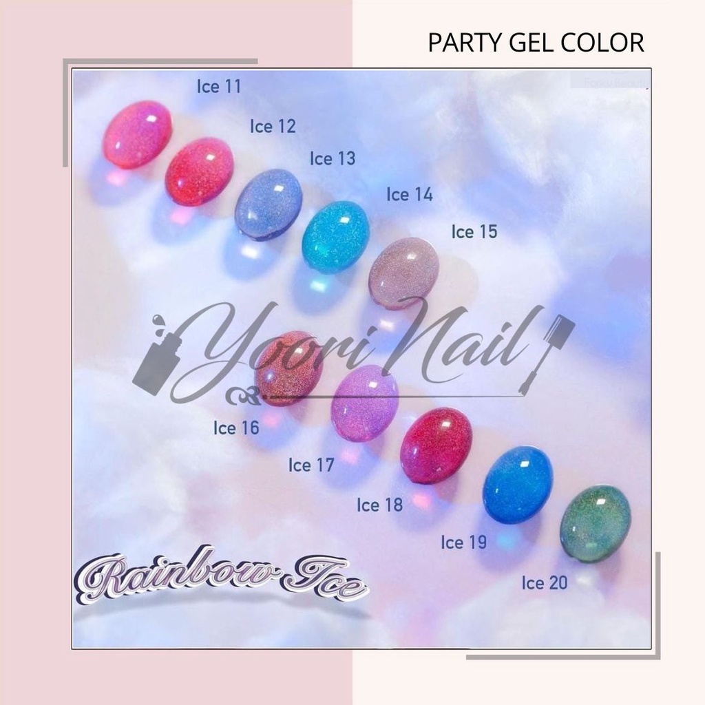 PARTY kutek gel halal ICE Series colornail polish 15ml gel party