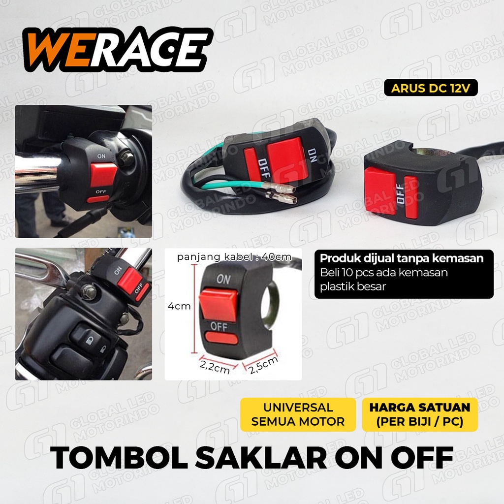 [WERACE] Saklar on on off 3mode multi fungsi 3 mode universal saklar on on off multi fungsi universal waterproof