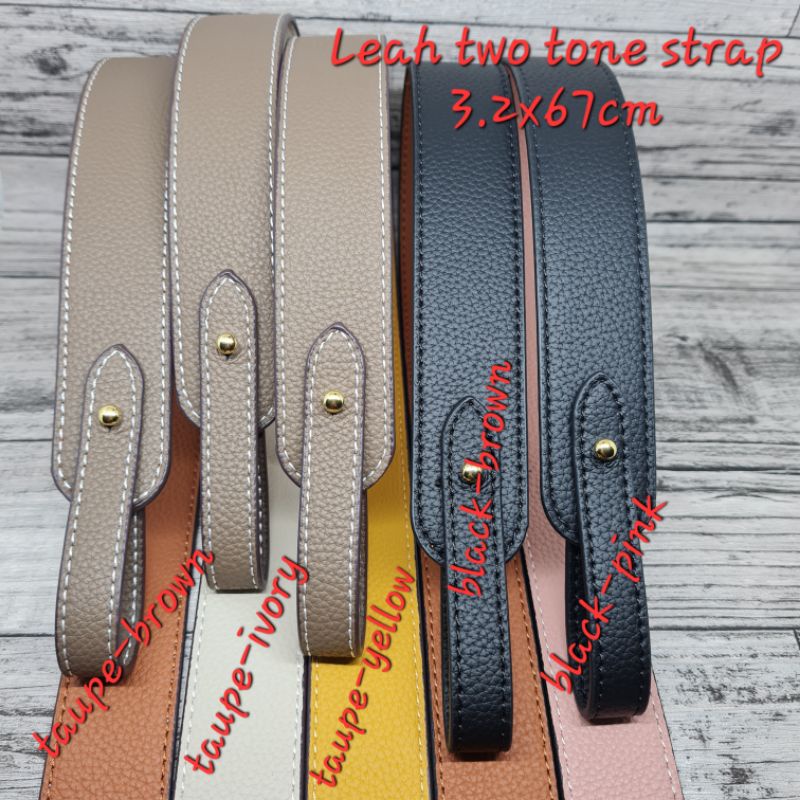 Leah two tone midi bag strap 3.2x65cm / tali tas tanpa kait