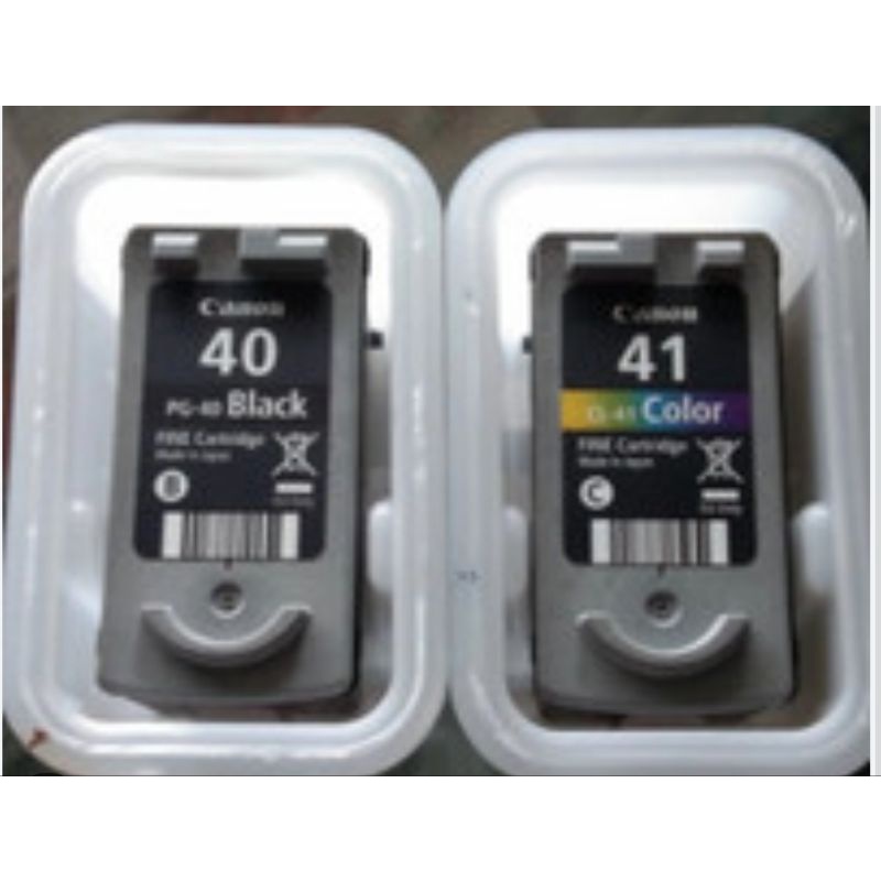 Cartridge bekas canon 40 black dan 41 color belum pernah refil ( harga per pasang )