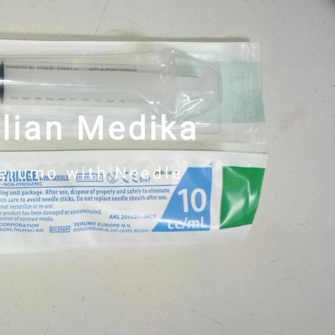 Terumo Syringe / Spuit 10 Ml With Needle Isi 100 Pcs / Box